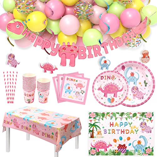 34pcs/Set 1st Birthday Decorations Rose Gold Tablecloth Confetti