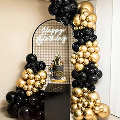 Black Balloons 110 Pcs Black Balloon Garland Kit Different Sizes 5 10 12 18 Inch Black Balloons for Birthday Graduation Party Decorations