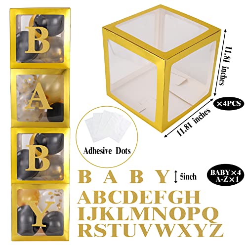 1Set Balloon box ,Baby Boxes One Box With Letters White Clear