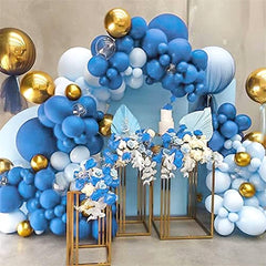 JOYYPOP Blue Balloons 110 Pcs Blue Balloon Garland Kit Different Sizes 5 10 12 18 Inch Royal Blue Balloons for Baby Shower Birthday Party Decorations