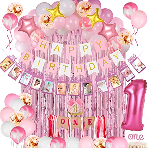 Unicorn Birthday Decorations For Girls 55Pcs Combo Set Happy