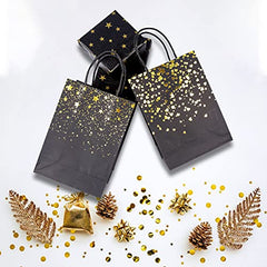 12pcs Black Gold Party Decorations-Black Gold White Tissue Paper