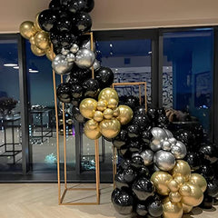 JOYYPOP Black Balloons 100 Pcs Black Party Latex Balloons 12 Inch Black Latex Balloons for Graduation Birthday Anniversary New Years Engagement Party Decorations