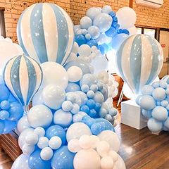 Blue Balloons 110 Pcs Pastel Balloon Garland Different Sizes 5 10 12 18 Inch Light Blue Balloons for Baby Shower Wedding Party Decorations